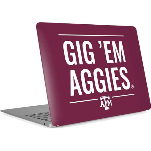 Texas A&M University Gig Em Aggies Apple MacBook Air Skin