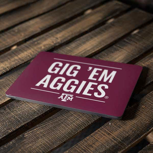 Texas A&M University Gig Em Aggies Apple MacBook Air Skin