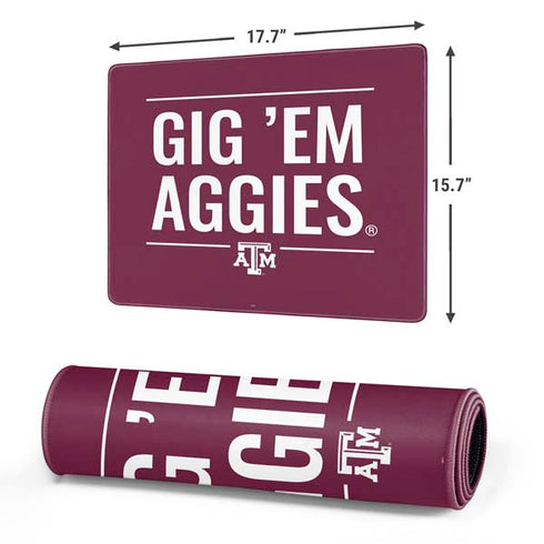 Texas A&M University Gig Em Aggies Gaming Mouse Pad