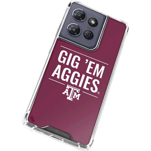 Texas A&M University Gig Em Aggies Moto G 5G (2025) Clear Case