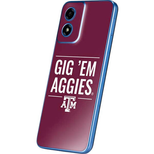 Texas A&M University Gig Em Aggies Moto G Play 4G (2024) Skin