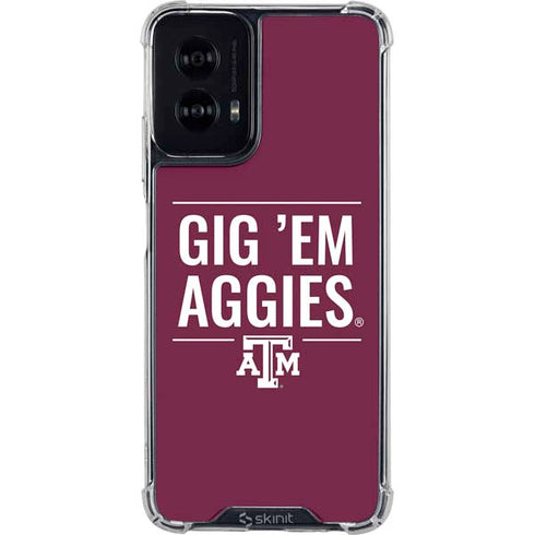Texas A&M University Gig Em Aggies Moto G Power 5G (2024) Clear Case