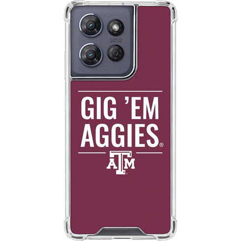 Texas A&M University Gig Em Aggies Moto G Stylus 5G (2025) Clear Case