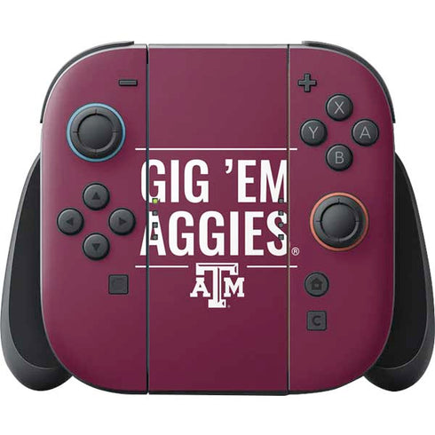 Texas A&M University Gig Em Aggies Nintendo Switch 2 (2025) Joy-Con Controller Skin