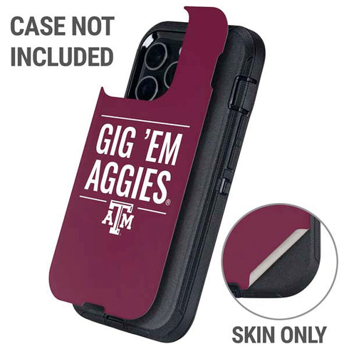 Texas A&M University Gig Em Aggies Otterbox Defender iPhone Skin