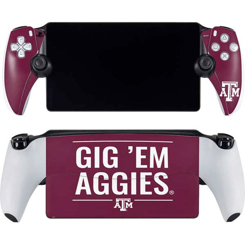Texas A&M University Gig Em Aggies PlayStation PS5 Skins