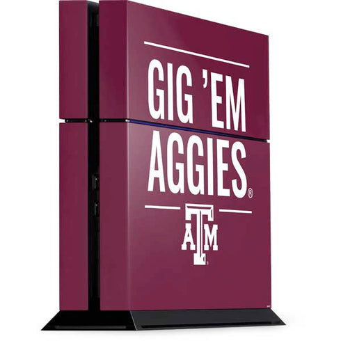 Texas A&M University Gig Em Aggies PlayStation PS4 Skins