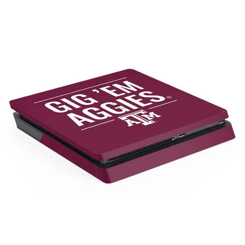 Texas A&M University Gig Em Aggies PlayStation PS4 Skins