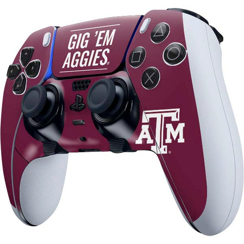 Texas A&M University Gig Em Aggies PS5 DualSense Edge Pro Controller Skin
