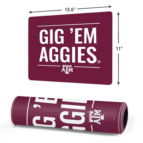 Texas A&M University Gig Em Aggies Gaming Mouse Pad