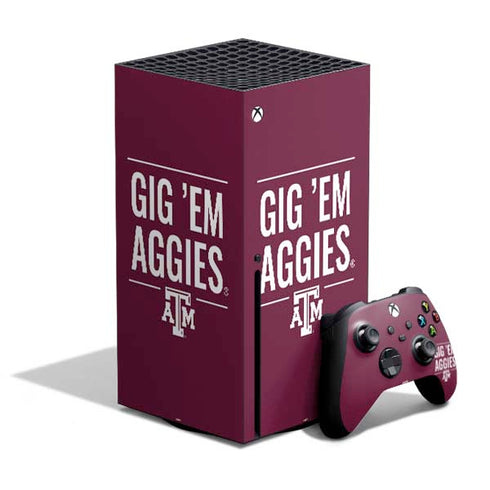 Texas A&M University Gig Em Aggies Xbox Series X Skins