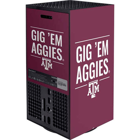 Texas A&M University Gig Em Aggies Xbox Series X Bundle Skin
