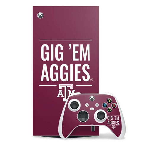 Texas A&M University Gig Em Aggies Xbox Series X Skins