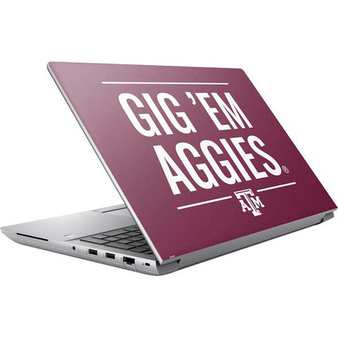 Texas A&M University Gig Em Aggies HP ZBook Fury 16 G10 Skin