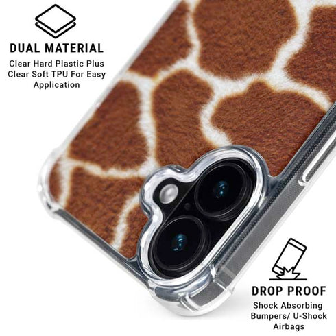 Giraffe iPhone 16 Plus Clear Case