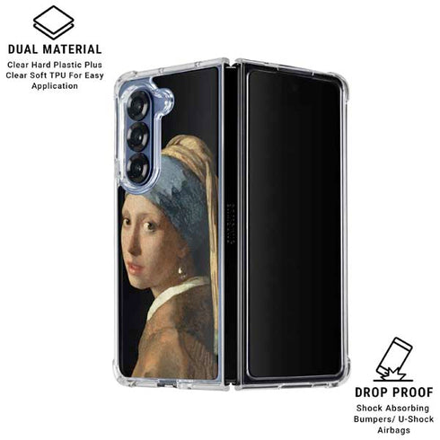 Johannes Vermeer Girl with a Pearl Earring Galaxy Z Fold6 Clear Case