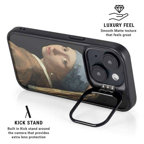Johannes Vermeer Girl with a Pearl Earring iPhone 15 Kickstand Case