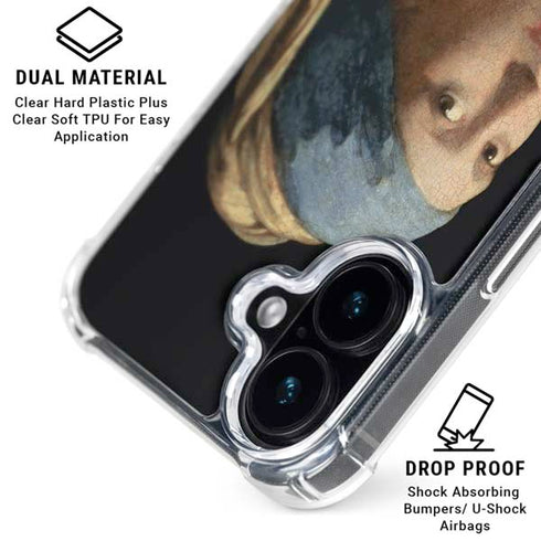 Johannes Vermeer Girl with a Pearl Earring iPhone 16 Plus Clear Case
