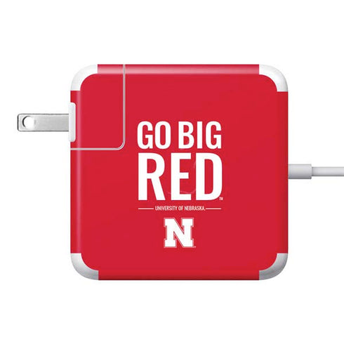 University of Nebraska Go Big Red 85W Power Adapter (15 and 17 inch MacBook Pro Charger) Skin