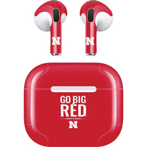 University of Nebraska Go Big Red Apple AirPods (3rd Gen 2021) Skin