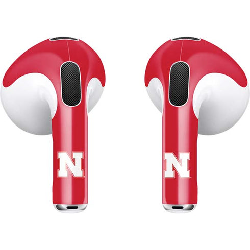 University of Nebraska Go Big Red Apple AirPods (3rd Gen 2021) Skin