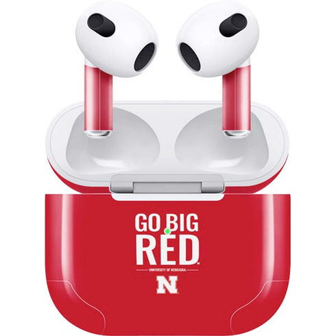 University of Nebraska Go Big Red Apple AirPods (3rd Gen 2021) Skin
