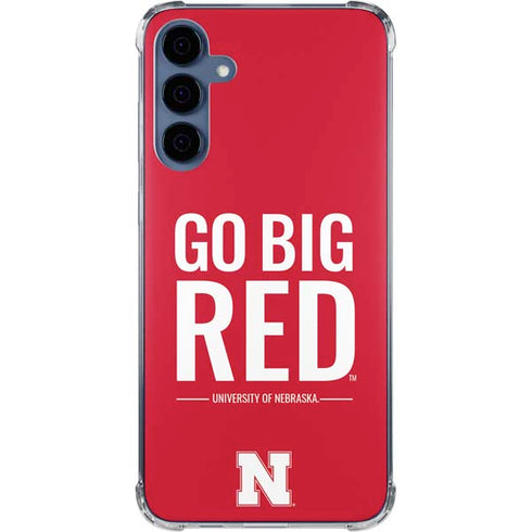 University of Nebraska Go Big Red Galaxy A55 5G Clear Case