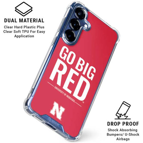 University of Nebraska Go Big Red Galaxy S25 Plus Clear Case
