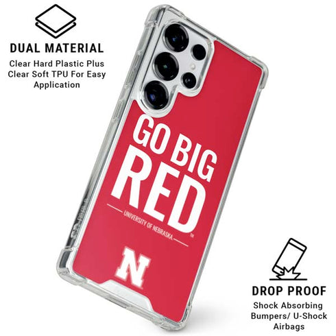 University of Nebraska Go Big Red Galaxy S25 Ultra Clear Case