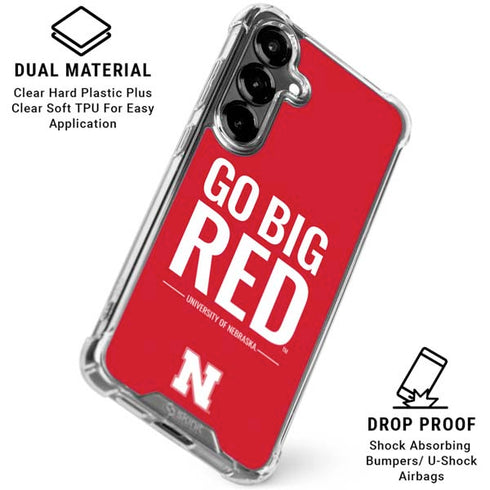 University of Nebraska Go Big Red Galaxy S26 Plus Clear Case