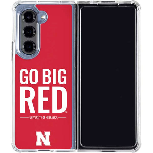 University of Nebraska Go Big Red Galaxy Z Fold5 5G Clear Case