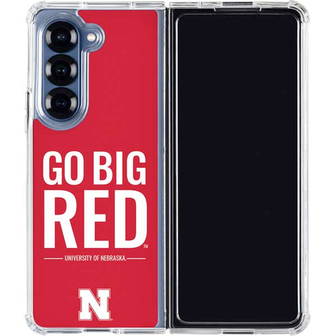 University of Nebraska Go Big Red Galaxy Z Fold6 Clear Case