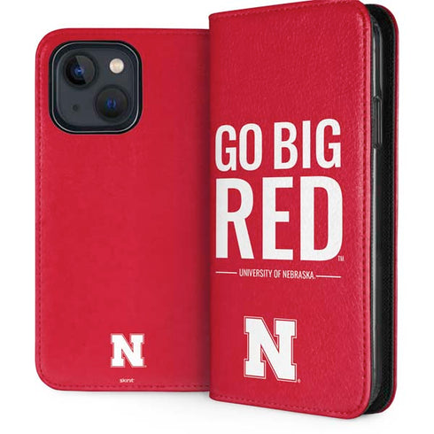 University of Nebraska Go Big Red iPhone 15 Plus Folio Case