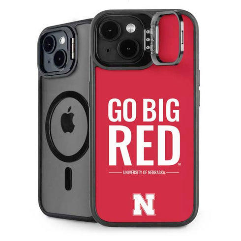 University of Nebraska Go Big Red iPhone 15 Plus Kickstand Case