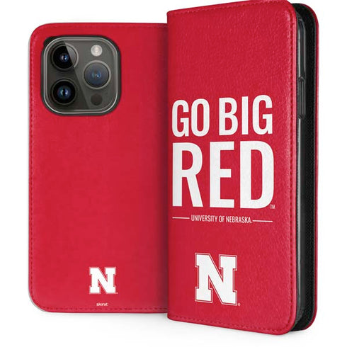 University of Nebraska Go Big Red iPhone 15 Pro Folio Case