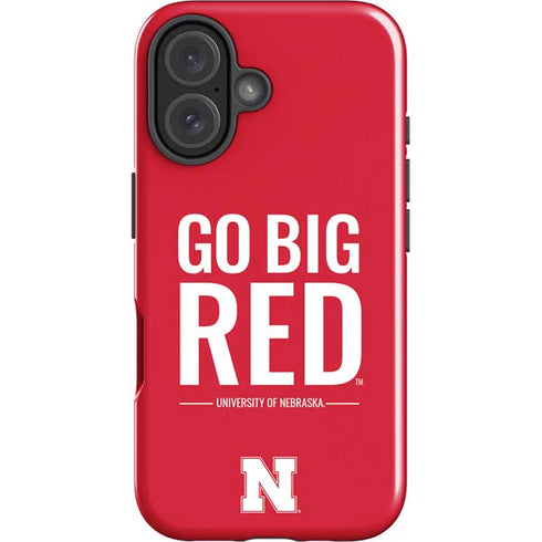 University of Nebraska Go Big Red iPhone 16 Plus Impact Case