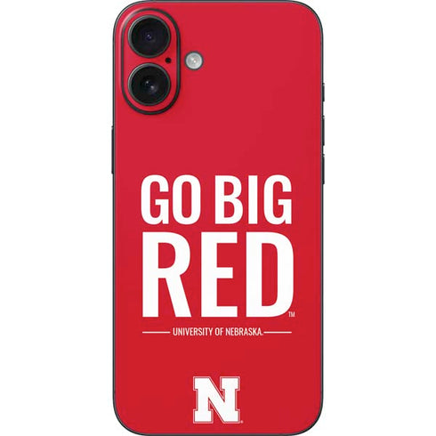 University of Nebraska Go Big Red iPhone 16 Plus Skin