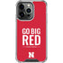 University of Nebraska Go Big Red iPhone 16 Pro Clear Case