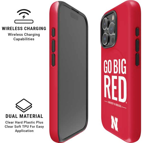 University of Nebraska Go Big Red iPhone 16 Pro Magsafe Impact Case