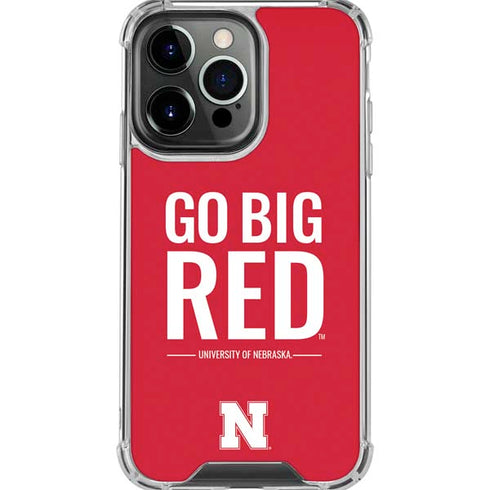University of Nebraska Go Big Red iPhone 16 Pro Max Clear Case