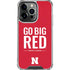 University of Nebraska Go Big Red iPhone 16 Pro Max Clear Case
