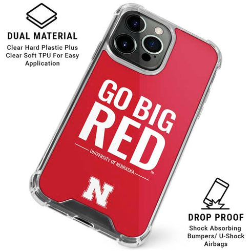 University of Nebraska Go Big Red iPhone 16 Pro Max Clear Case