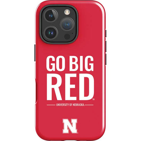University of Nebraska Go Big Red iPhone 16 Pro Max Impact Case