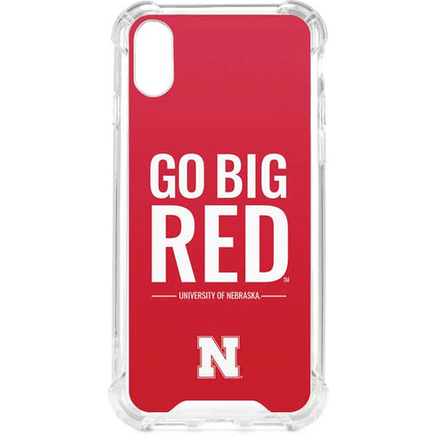 University of Nebraska Go Big Red iPhone XS Clear Case