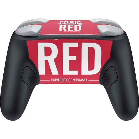 University of Nebraska Go Big Red Nintendo Switch 2 (2025) Pro Controller Skin
