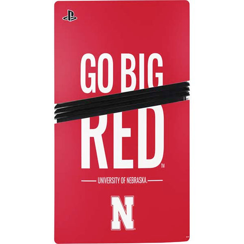 University of Nebraska Go Big Red PS5 Pro Disk Bundle Skin