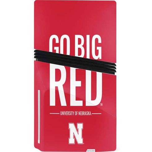 University of Nebraska Go Big Red PS5 Pro Disk Console Skin