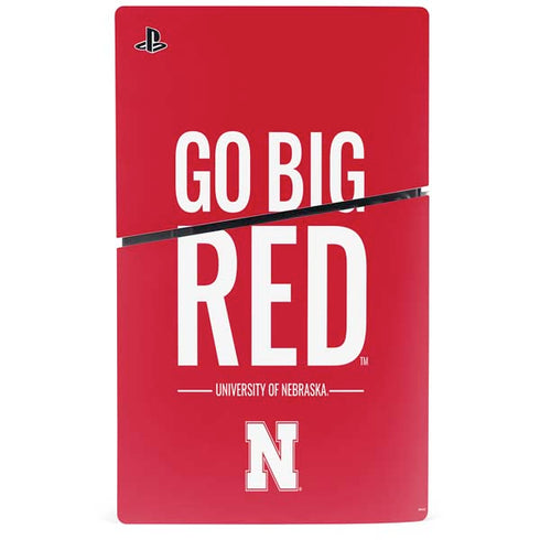 University of Nebraska Go Big Red PS5 Slim Digital Edition Console Skin