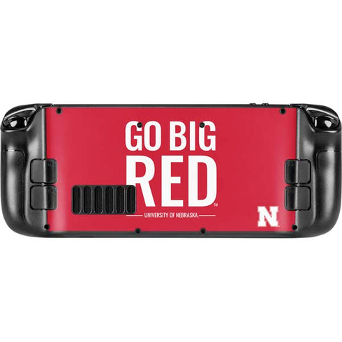 University of Nebraska Go Big Red Steam Deck Handheld Gaming Computer OLED Skin
