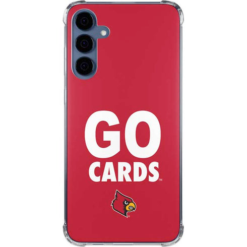 University of Louisville Go Cards Galaxy A55 5G Clear Case